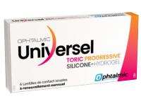 UNIVERSEL SILICONE Toric PROGRESSIVE 6 Lentilles mensuelles