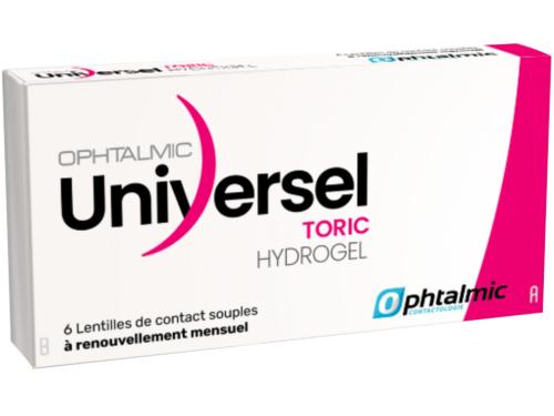 UNIVERSEL HYDROGEL Toric 6 Lentilles mensuelles